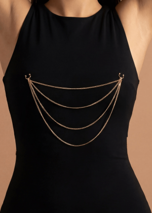 bijou pinces tétons avec 4 chainettes doré rose