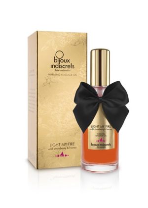 Huile de massage embrassable chauffante - Fraise sauvage
