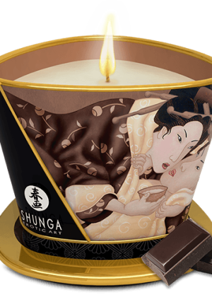 Bougie de massage lueur et caresses - Excitation Chocolat enivrant