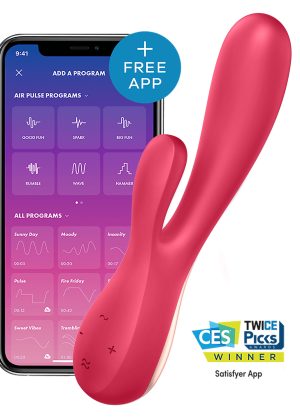 Vibromasseur connecté Satisfyer Mono Flex - Rouge