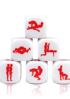 Dé Kamasutra Gay - Blanc et rouge