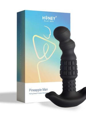 Pineapple Man - Masseur prostatique vibrant à billes roulantes - Noir