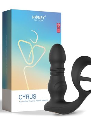 Cyrus - Vibromasseur de prostate va et vient contrôlé par application - Noir