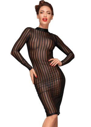 F182 Robe classique en tulle élastique