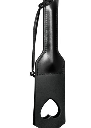 Paddle en Cuir Cœur Noir