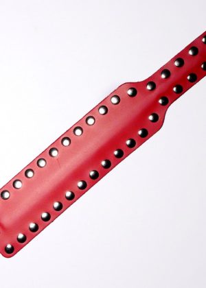 Paddle en Cuir Clous Rouge