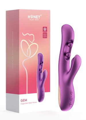 Gem vibromasseur rabbit avec capteurs de pression et application Violet