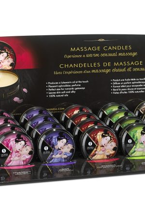 Présentoire mini bougies de massage - 24 unités