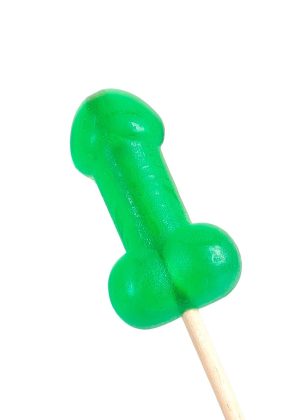 Sucette candy pénis à la menthe avec effet froid