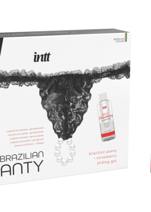 Black brazilian panty - String et lubrifiant