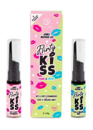 Flirty Kiss - Gels pour sex oral fraise et menthe