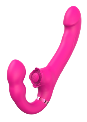 Vibromasseur ROSEA Strap-on Triple Action Télécommandé
