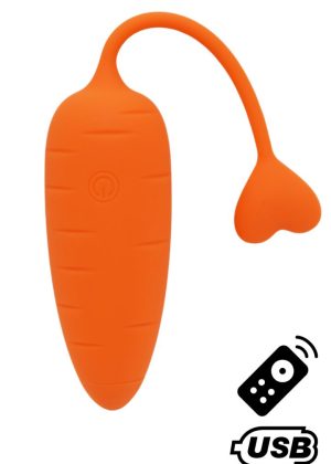 CARROT, Un Œuf vibrant avec télécommande, couleur et forme Carotte en silicone médical