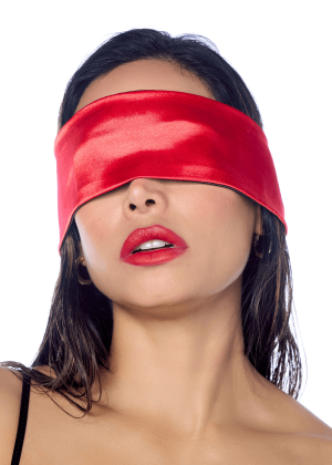 Accessoire coquin en satin réversible noir rouge