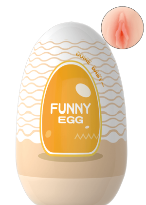 Gaine Masturbatrice Réutilisable FUNNY EGG – Design Réaliste Vagin lèvres moyennes