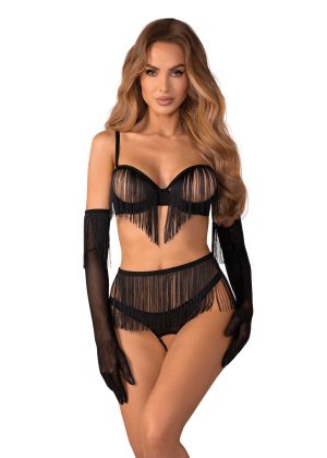 Rossay ensemble ouvert 4 pièces - Noir